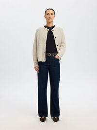 LONG-SLEEVED CARDIGAN, Birch, highres