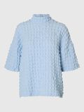 Selected TEXTURED SHORT SLEEVED TOP, Cashmere Blue, highres - 16089209_CashmereBlue_001.jpg