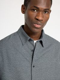 LONG SLEEVED FLANNEL SHIRT, Dark Navy, highres