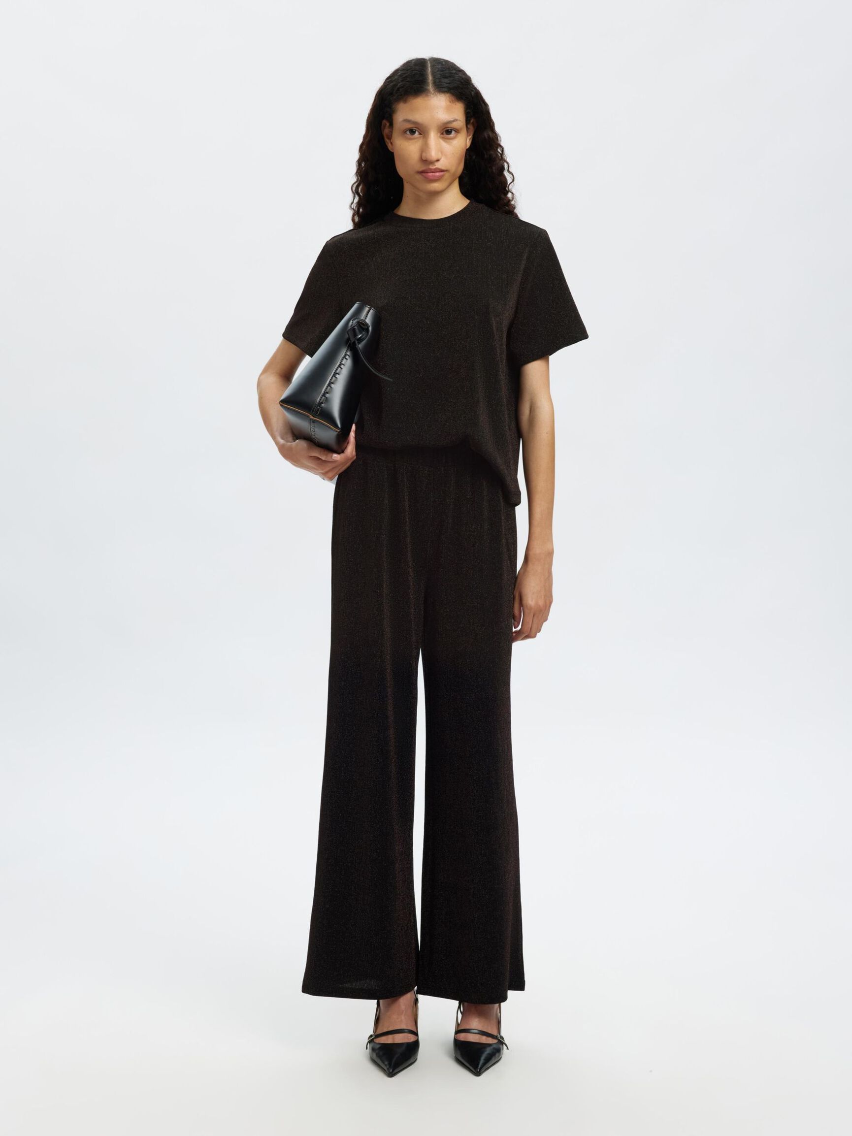 GLITTER SHORT SLEEVED TOP, Delicioso, highres