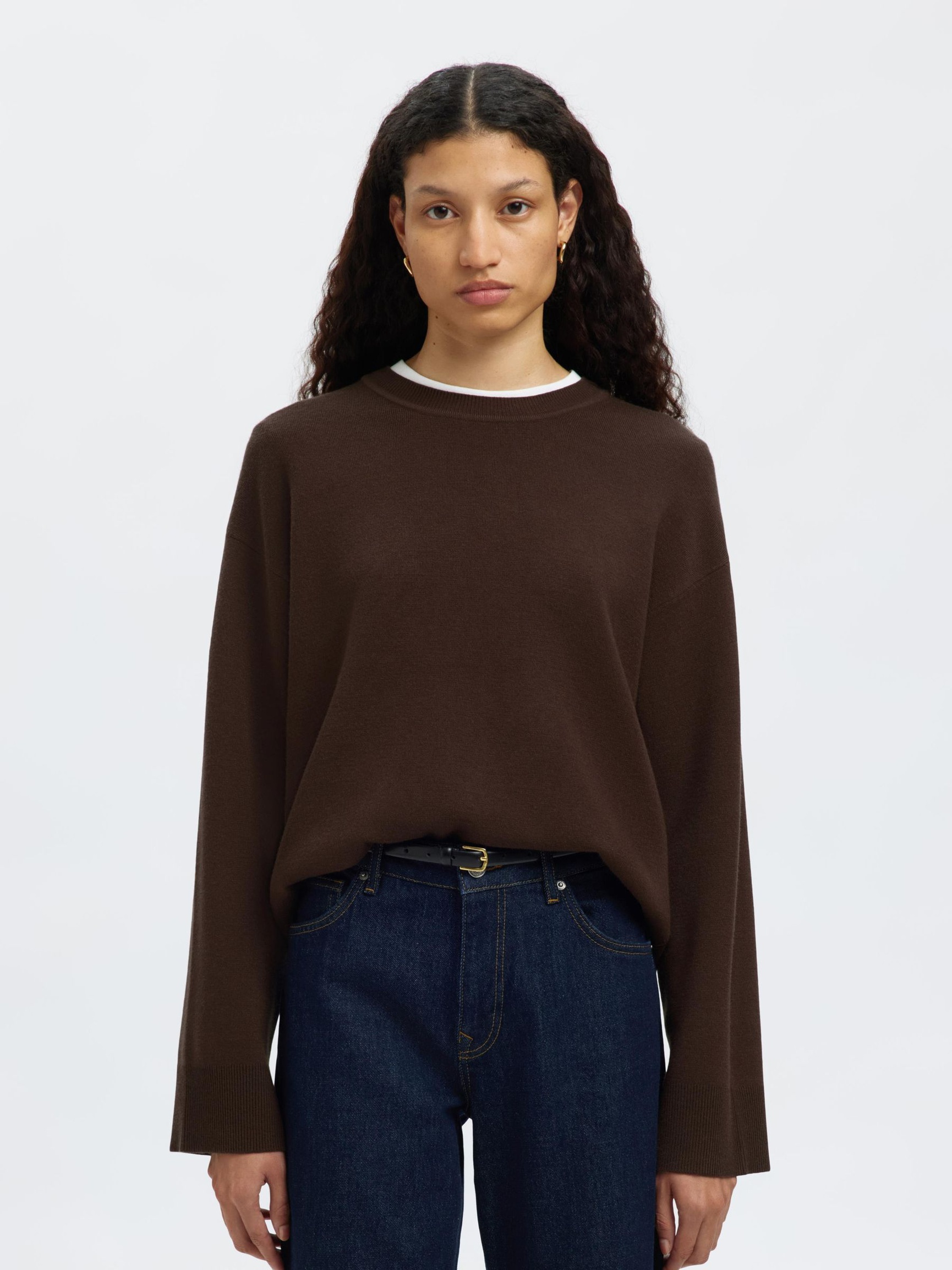 VISCOSE BLEND KNITTED JUMPER, Delicioso, highres