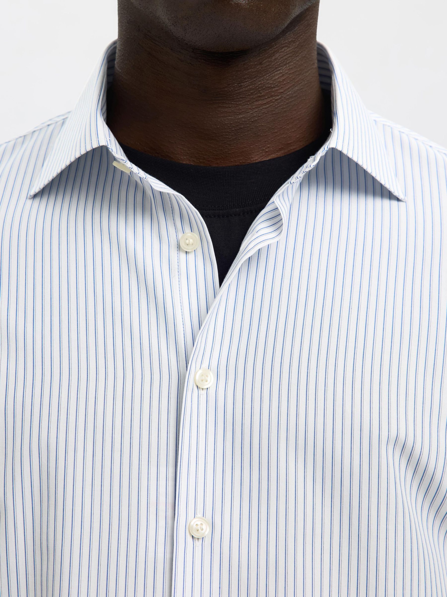 COTON CHEMISE SLIM, Bright White, highres