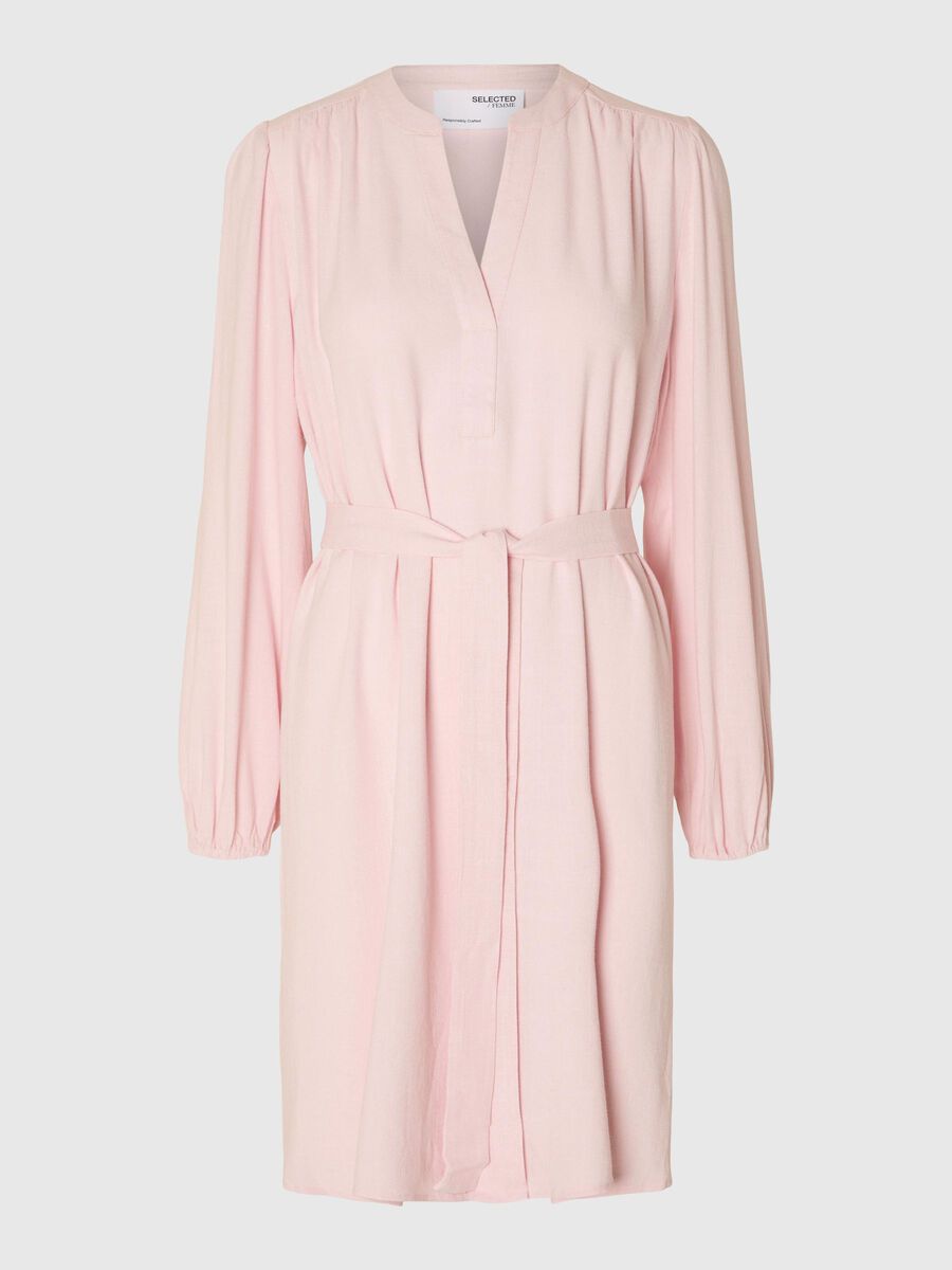 Selected MEZCLA DE VISCOSA VESTIDO MINI, Cradle Pink, highres - 16093188_CradlePink_001.jpg