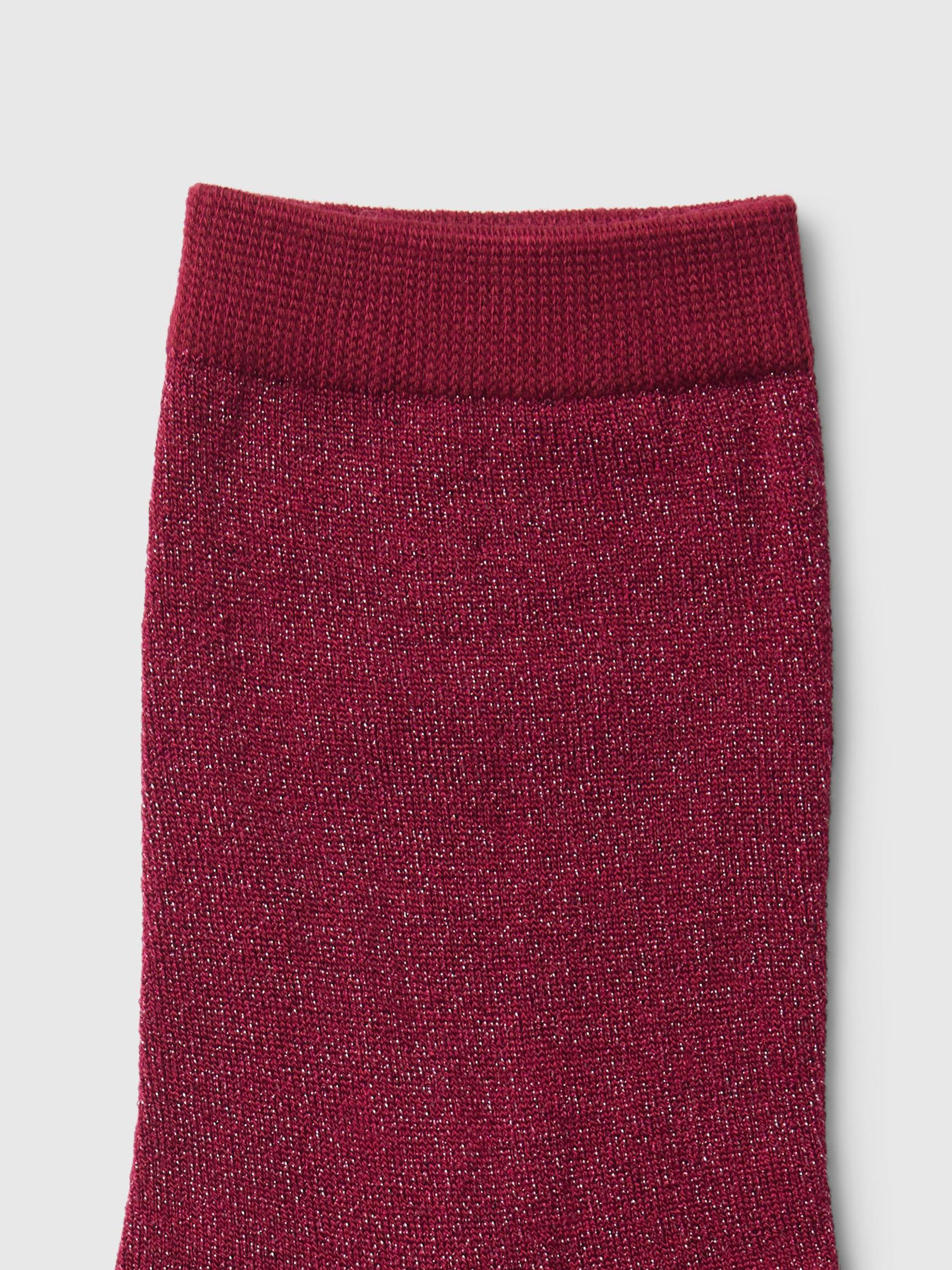 KNITTED GLITTER SOCKS, Anemone, highres