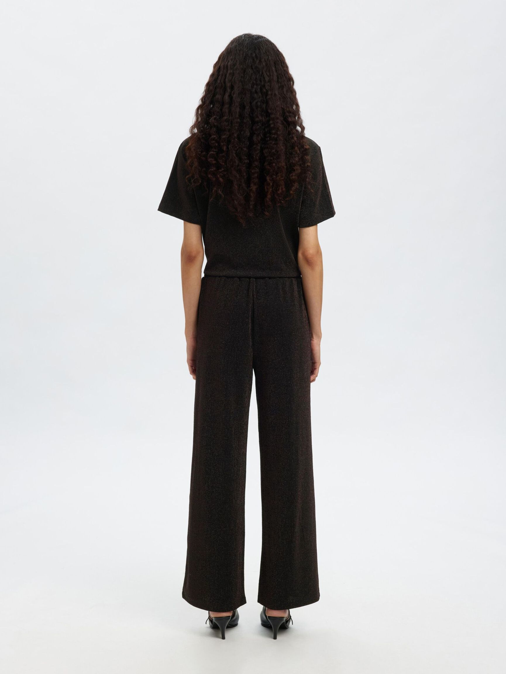 GLITTER HIGH WAISTED TROUSERS, Delicioso, highres