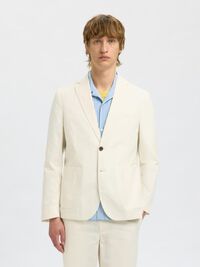 100% COTTON BLAZER, Egret, highres