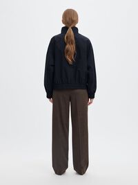 SHORT HIGH NECK JACKET, Dark Sapphire, highres