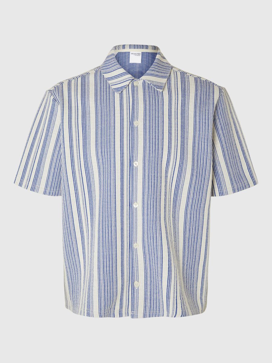 Selected CAMICIA A MANICHE CORTE, Nautical Blue, highres - 16092777_NauticalBlue_001.jpg