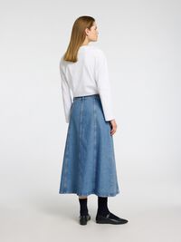 MIDI DENIM ROK, Medium Blue Denim, highres