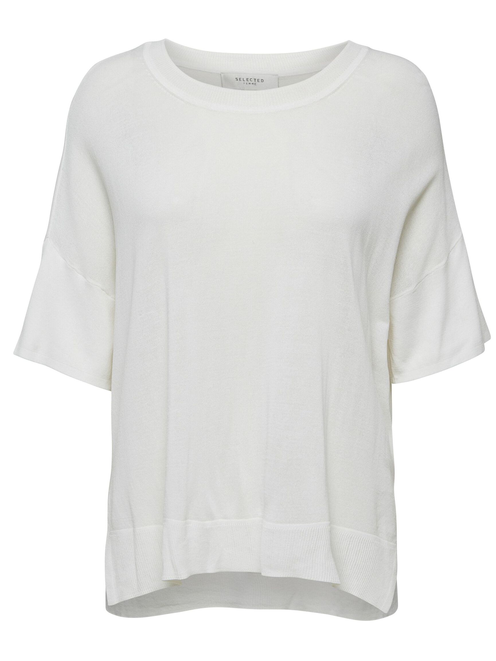 VISKOSEBLANDING LØS T-SHIRT, Snow White, highres