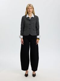 LAINE MÉLANGÉE - COURT BLAZER, Black, highres