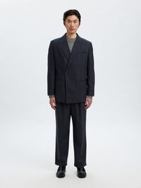 WOLLMIX ZWEIREIHIGER BLAZER, Dark Navy, highres