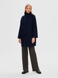 WOOL BLEND COAT, Dark Sapphire, highres