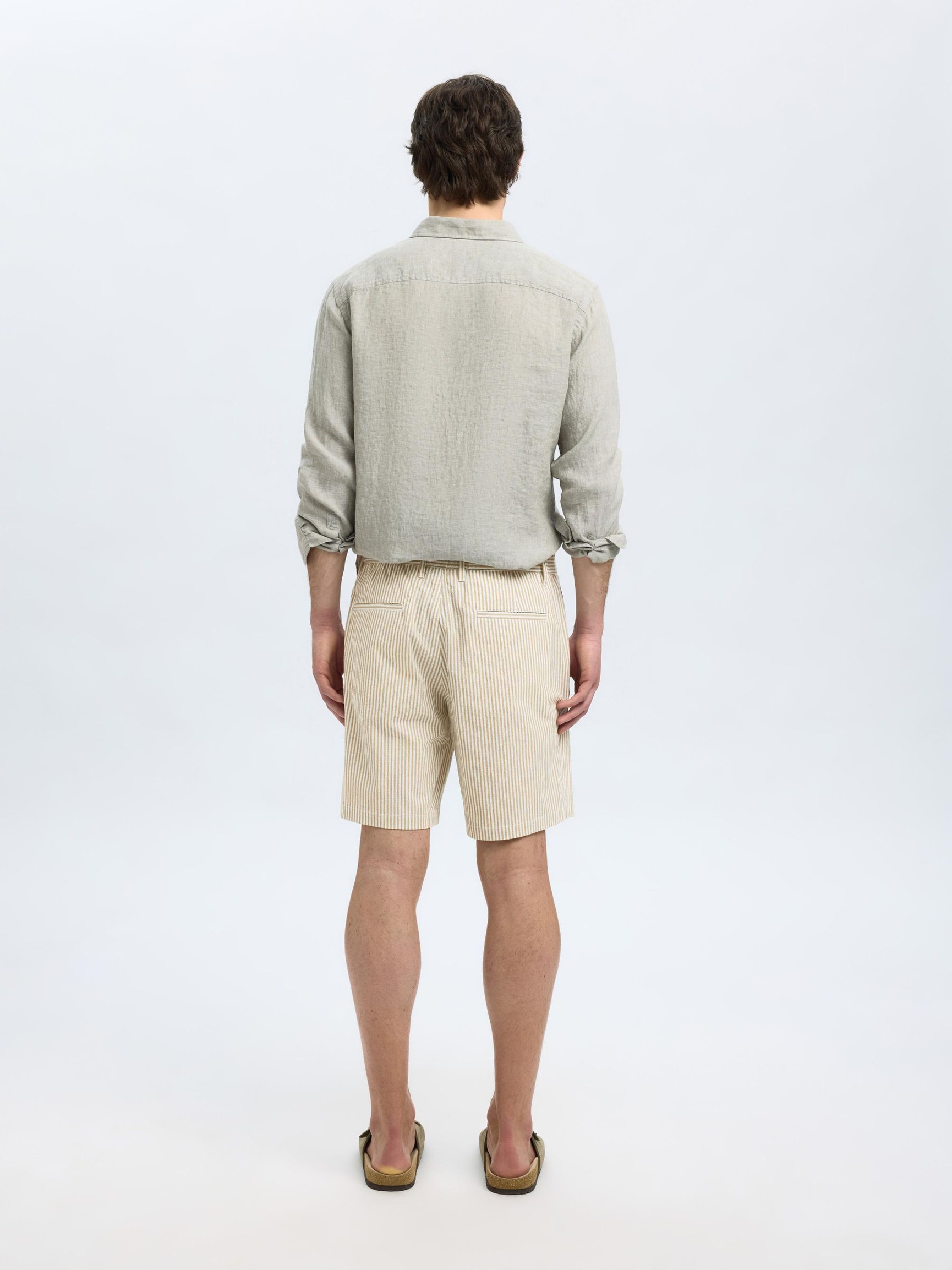 TEJIDO MIL RAYAS SHORTS, Kelp, highres