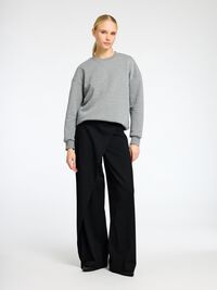LANGE MOUWEN SWEATSHIRT, Medium Grey Melange, highres