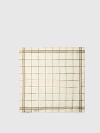 LINEN SCARF, Egret, highres