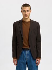 GEWEBTER WOLLGEMISCH BLAZER, Demitasse, highres