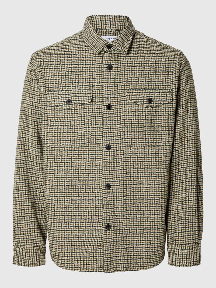 Selected KARIERTES OVERSHIRT, Putty, highres - 16086503_Putty_1135235_001.jpg