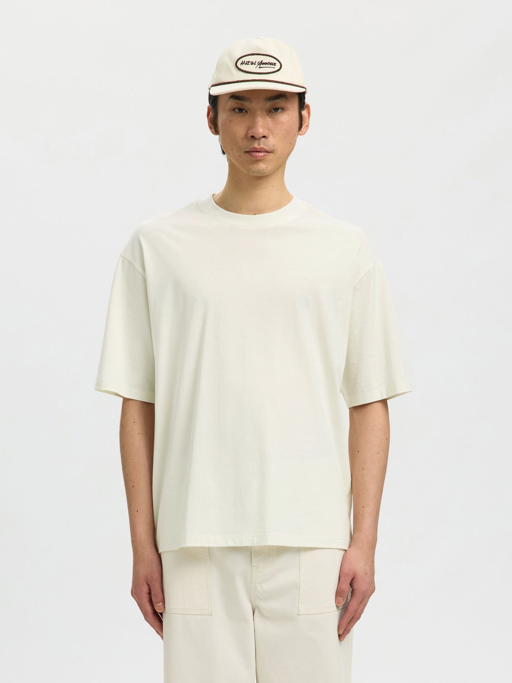 PRINTED T-SHIRT, Egret, highres