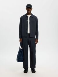 TAILORED OVERSHIRT, Dark Sapphire, highres