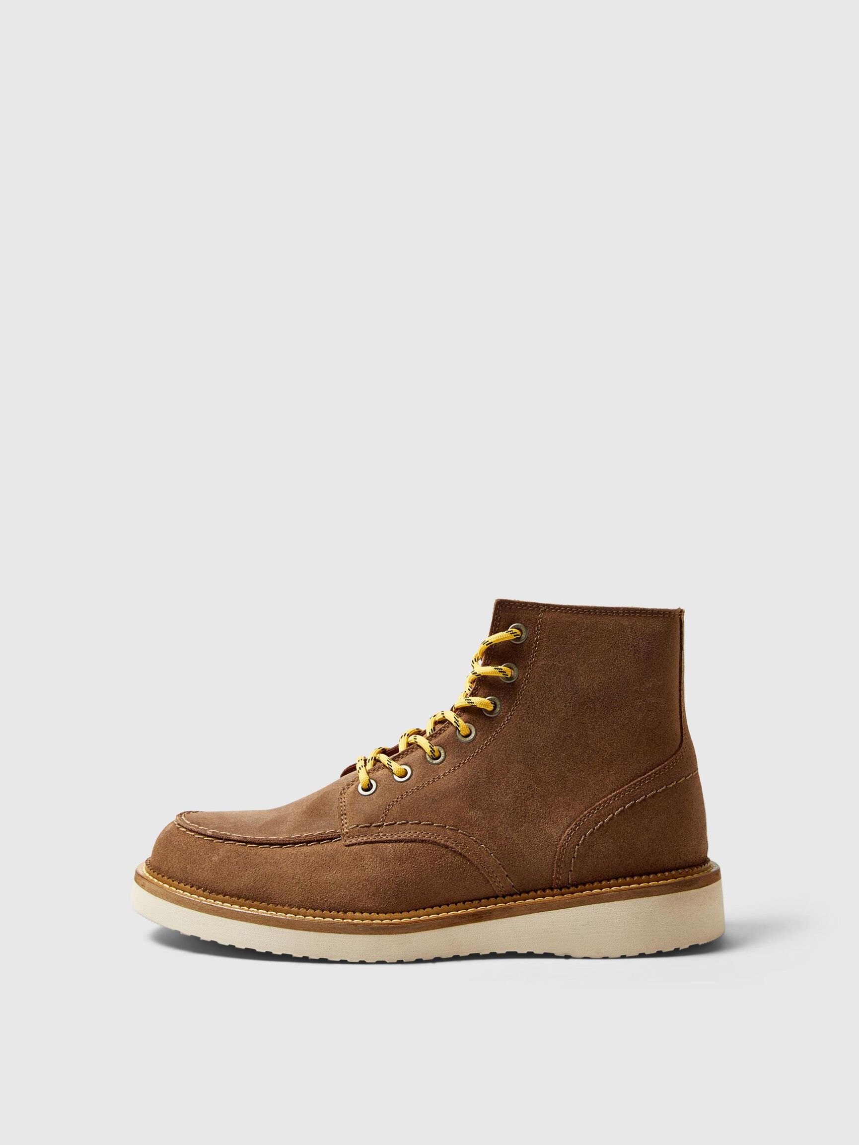 SUEDE MOC-TOE SHOES, Soft Silt, highres