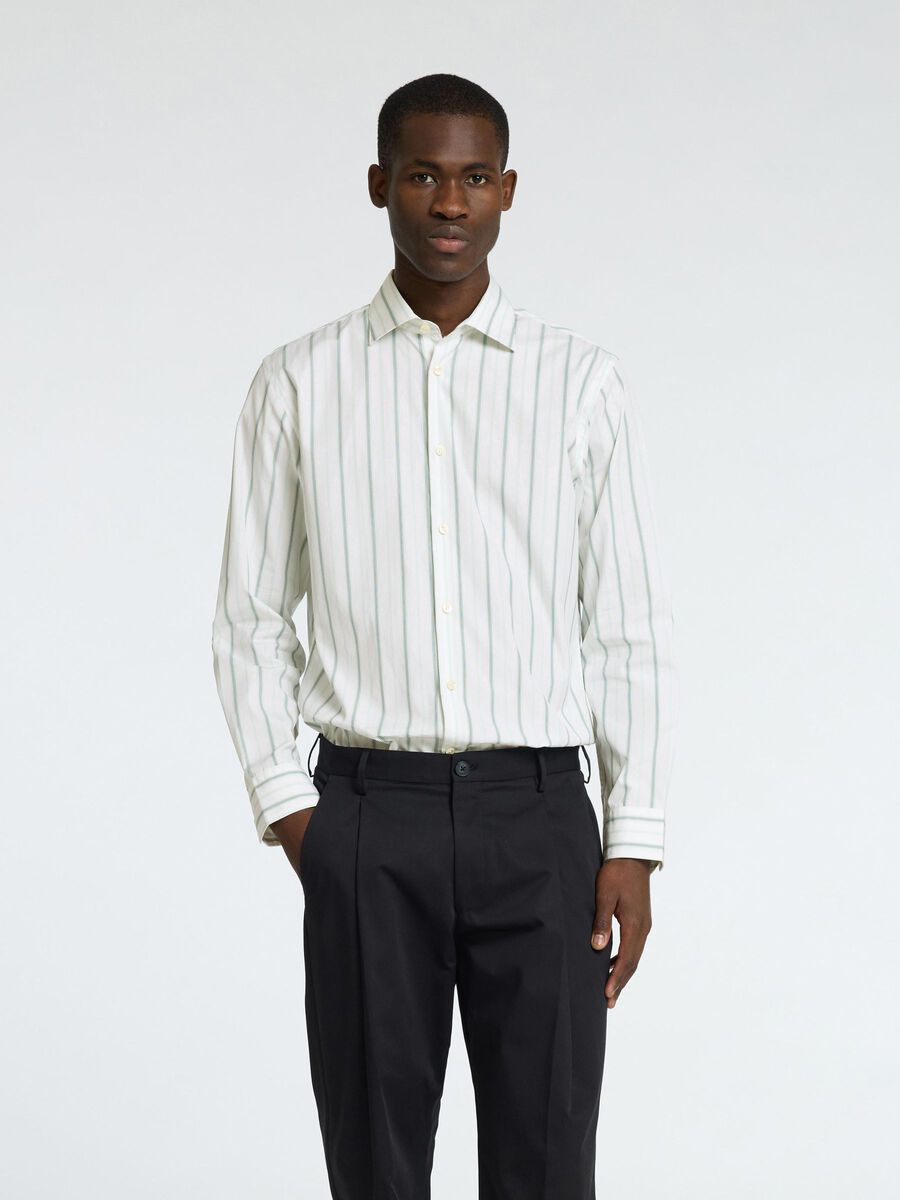 Selected GESTREEPT SLIM FIT OVERHEMD, Bright White, highres - 16098306_BrightWhite_1200840_003.jpg
