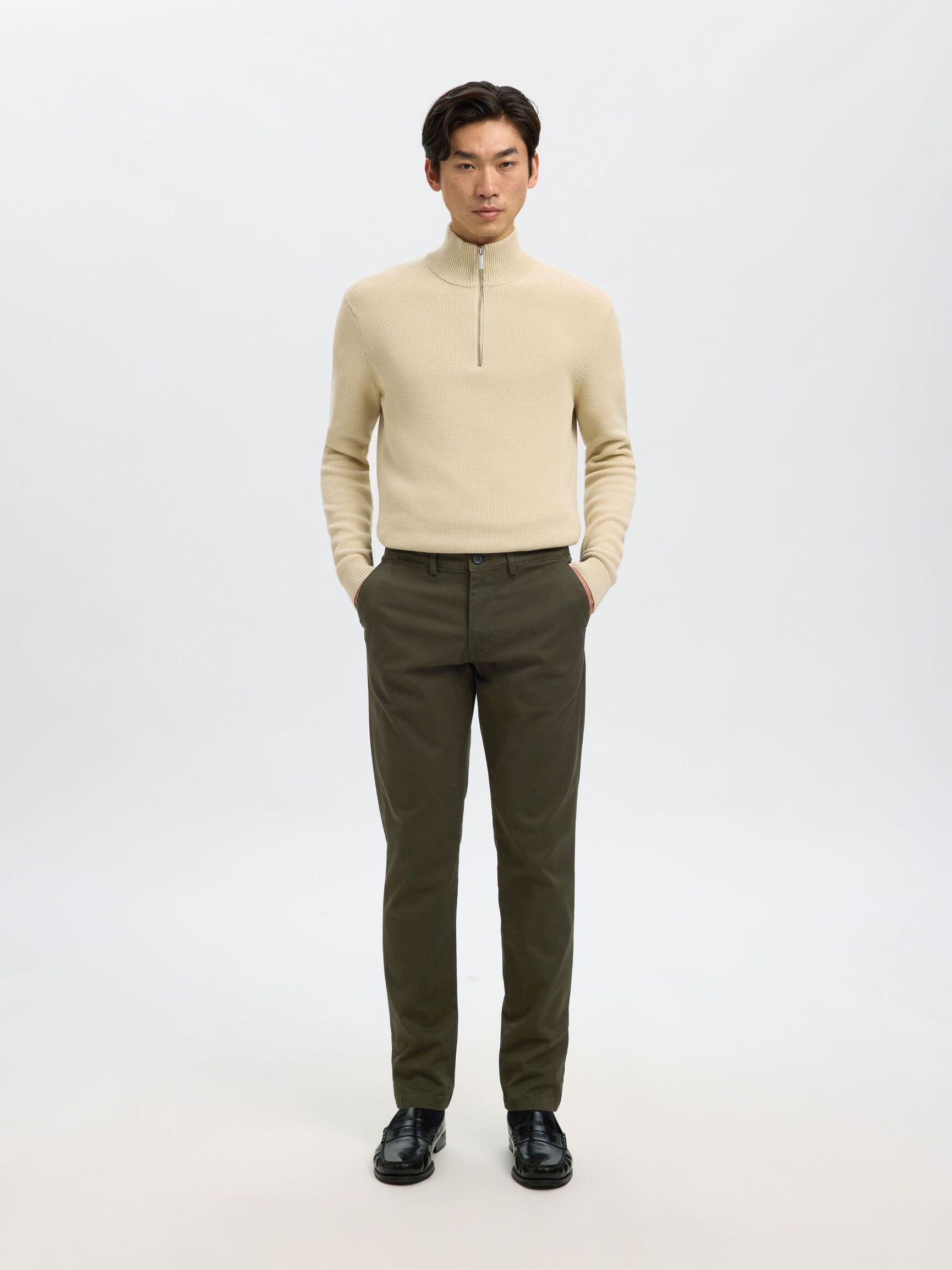 175 SLIM FIT FLEX CHINOS, Forest Night, highres