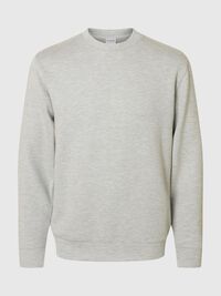 VISCOSE BLEND SWEATSHIRT, Light Grey Melange, highres