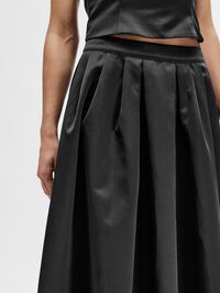 HOGE TAILLE MAXI ROK, Black, highres