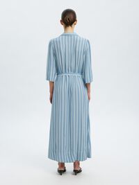 VISCOSE  MAXI DRESS, Dusty Blue, highres