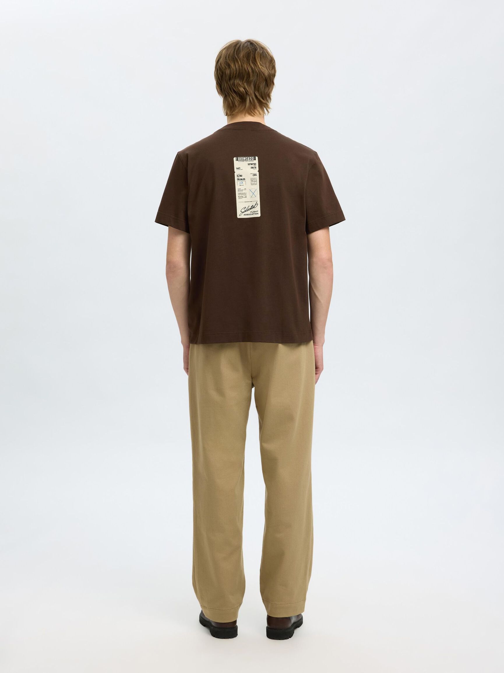 REGULAR FIT PRINTED CREWNECK T-SHIRT, Demitasse, highres