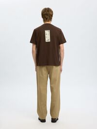 REGULAR FIT PRINTED CREWNECK T-SHIRT, Demitasse, highres