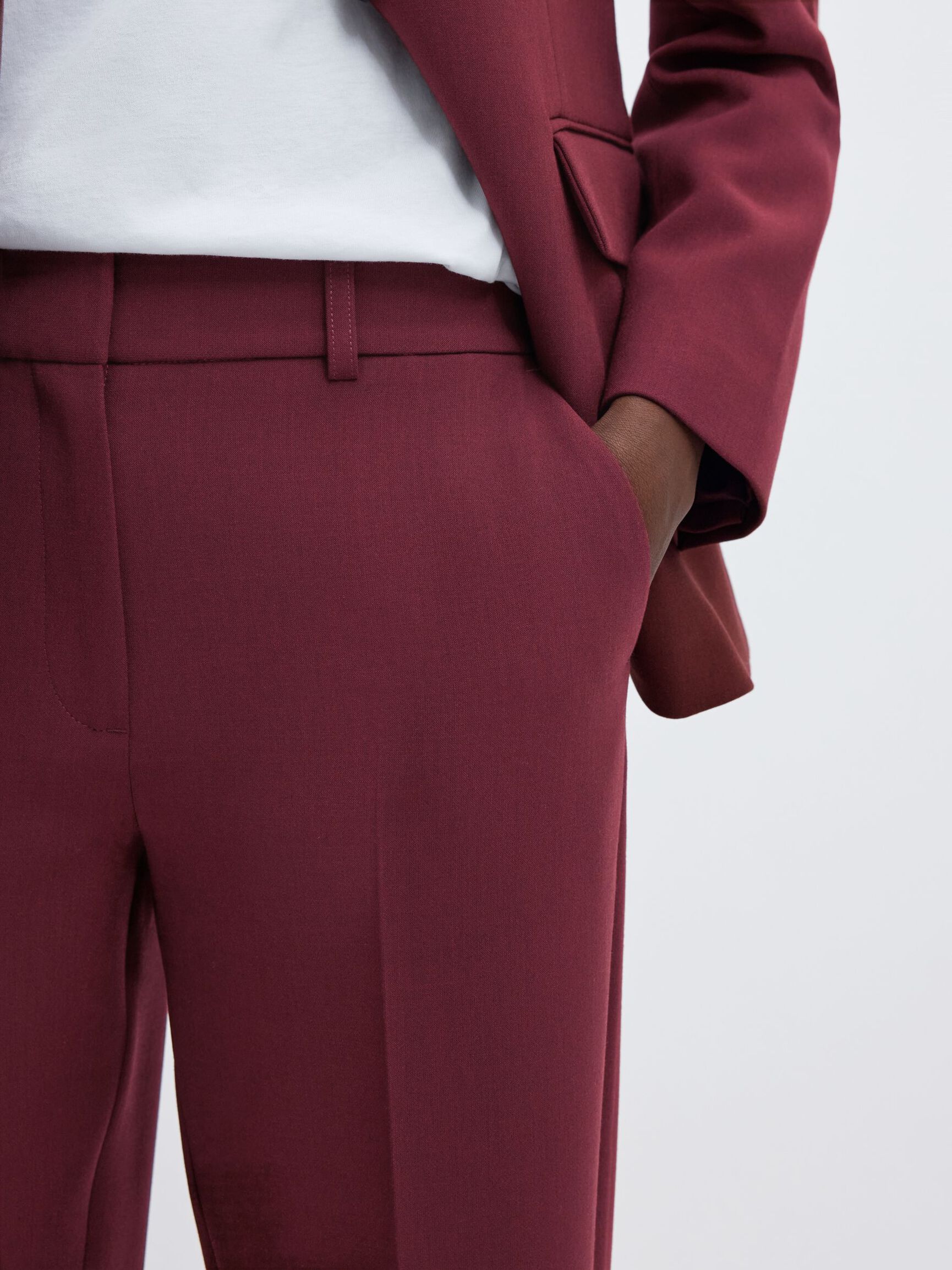 CROPPED TROUSERS, Tawny Port, highres