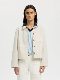 RELAXED FIT  JACKET, Egret, highres