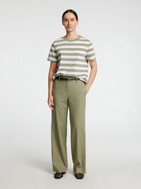 STRIPED BOXY FIT T-SHIRT, Vetiver, highres
