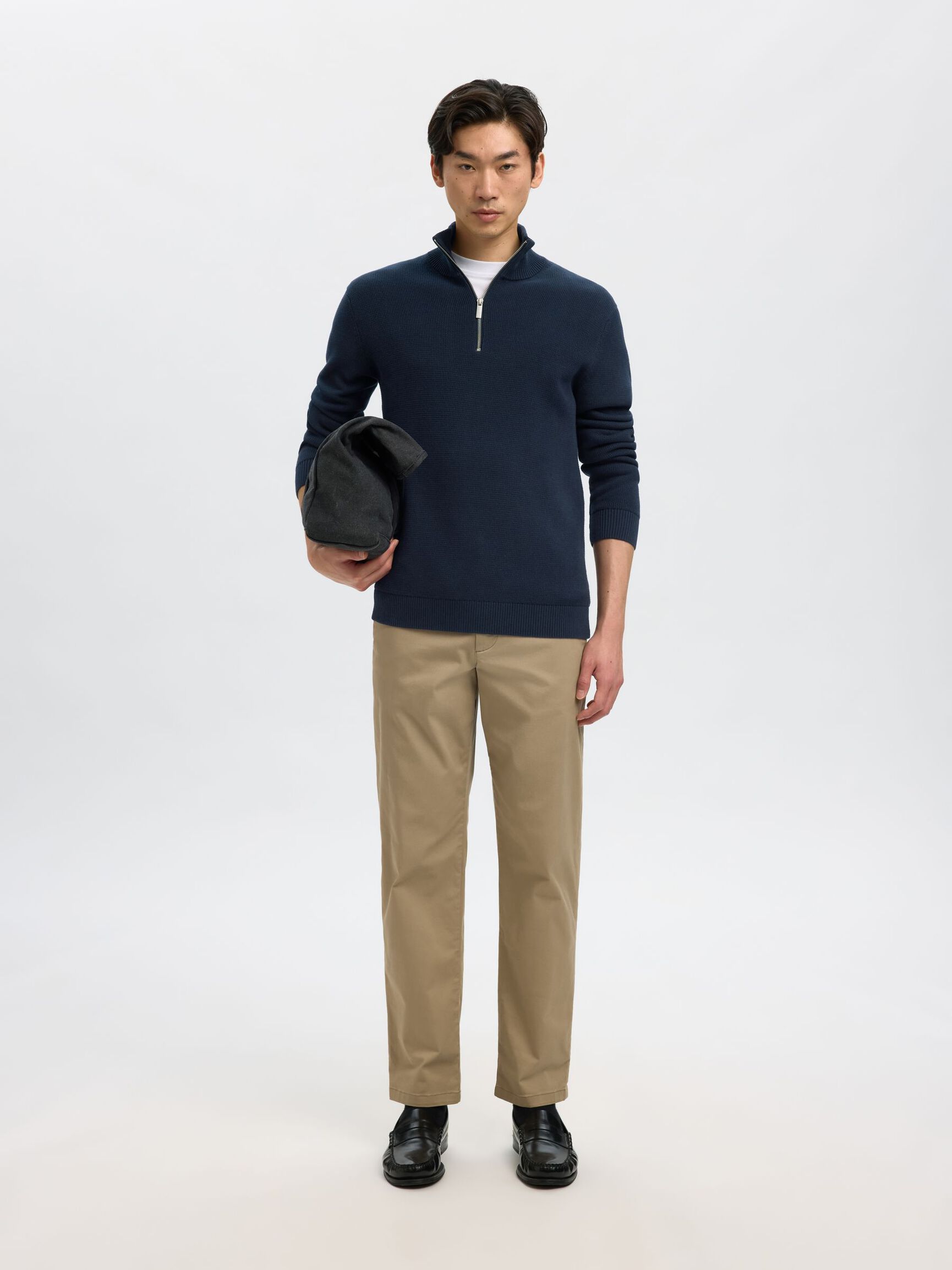 HALF-ZIP PULLOVER, Sky Captain, highres