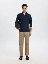 HALF-ZIP PULLOVER, Sky Captain, highres