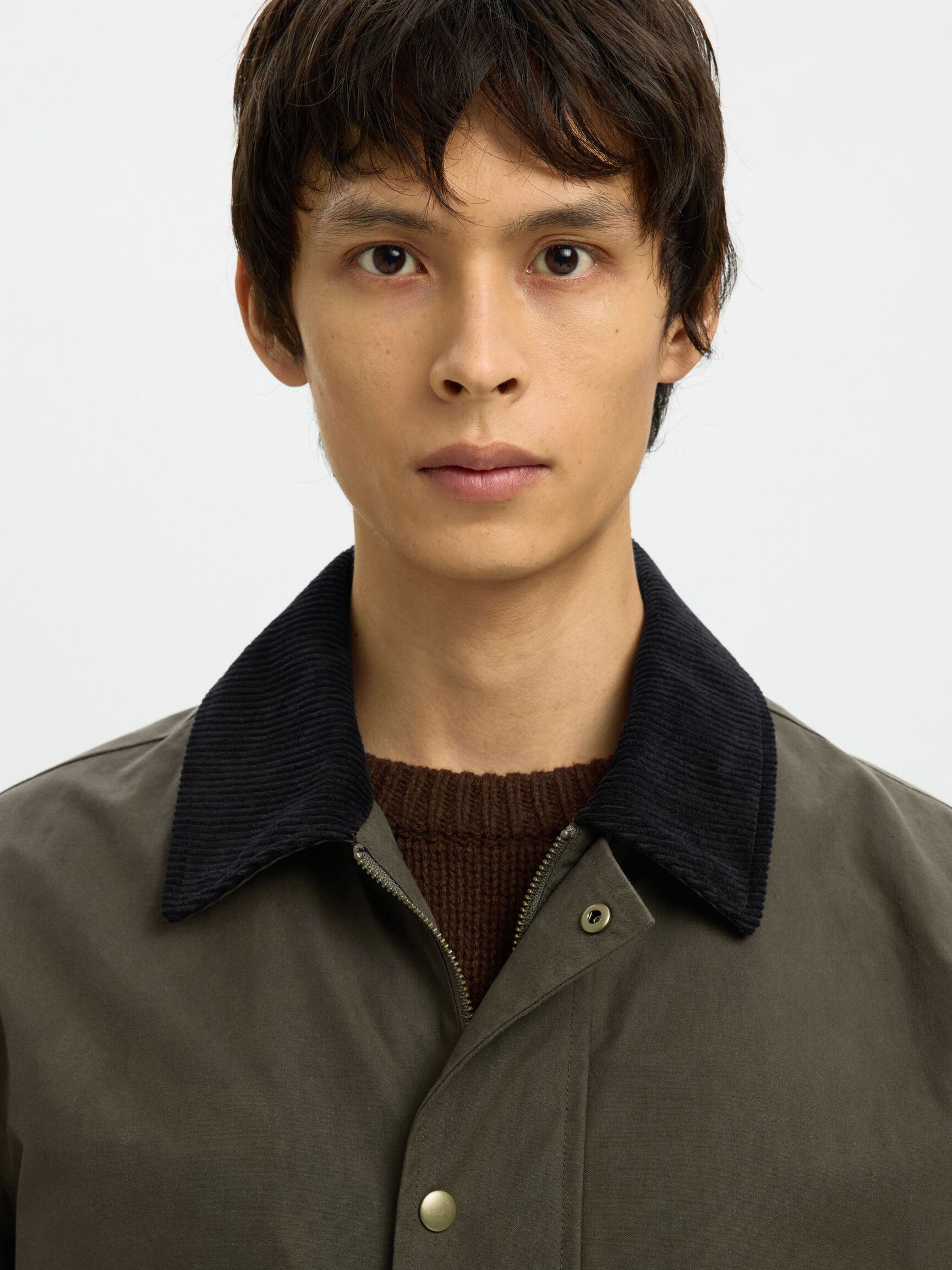 WAXED COTTON JACKET, Grape Leaf, highres