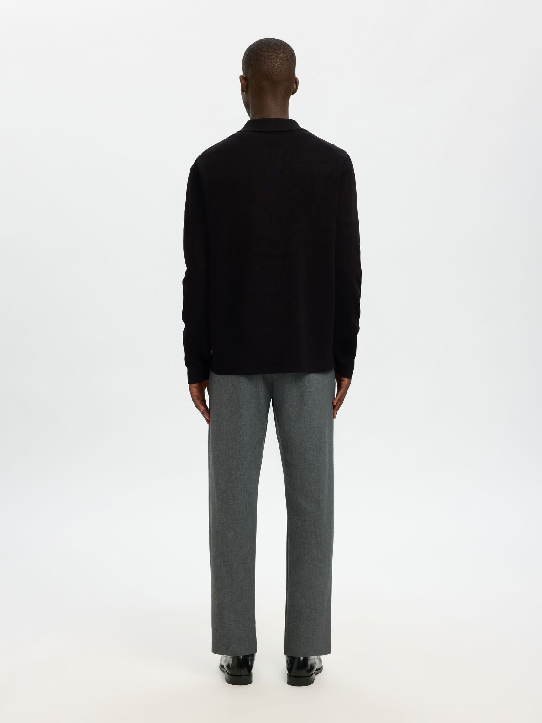 HALF-ZIP PULLOVER, Black, highres