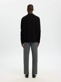 HALF-ZIP PULLOVER, Black, highres