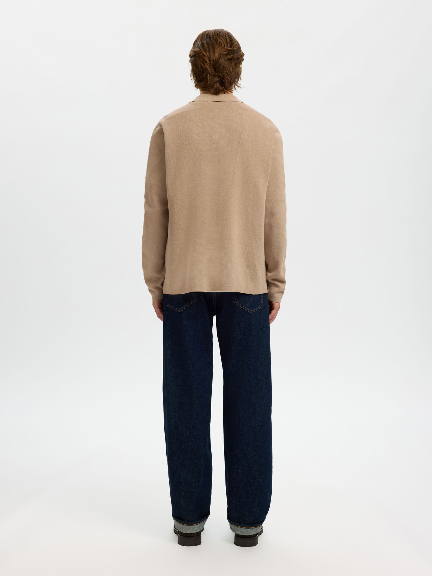 RELAXED FIT GEBREID VEST, Savannah Tan, highres