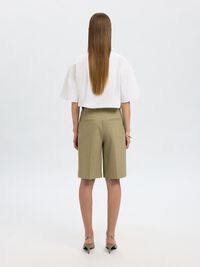 COTTON BOW SHORT SLEEVED SHIRT, Bright White, highres
