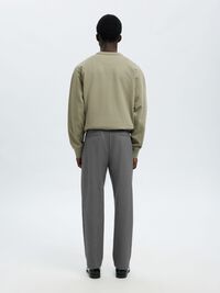 196 COUPE DROITE PANTALON, Grey Melange, highres