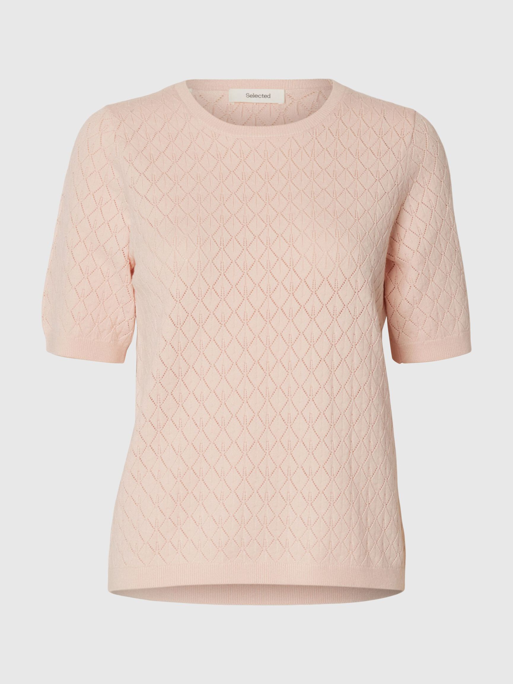 VISCOSE BLEND KNITTED TOP, Pale Dogwood, highres