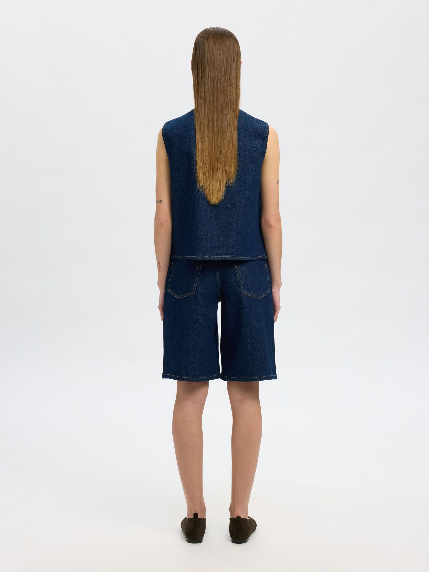 ÄRMELLOSE JEANSWESTE, Dark Blue Denim, highres