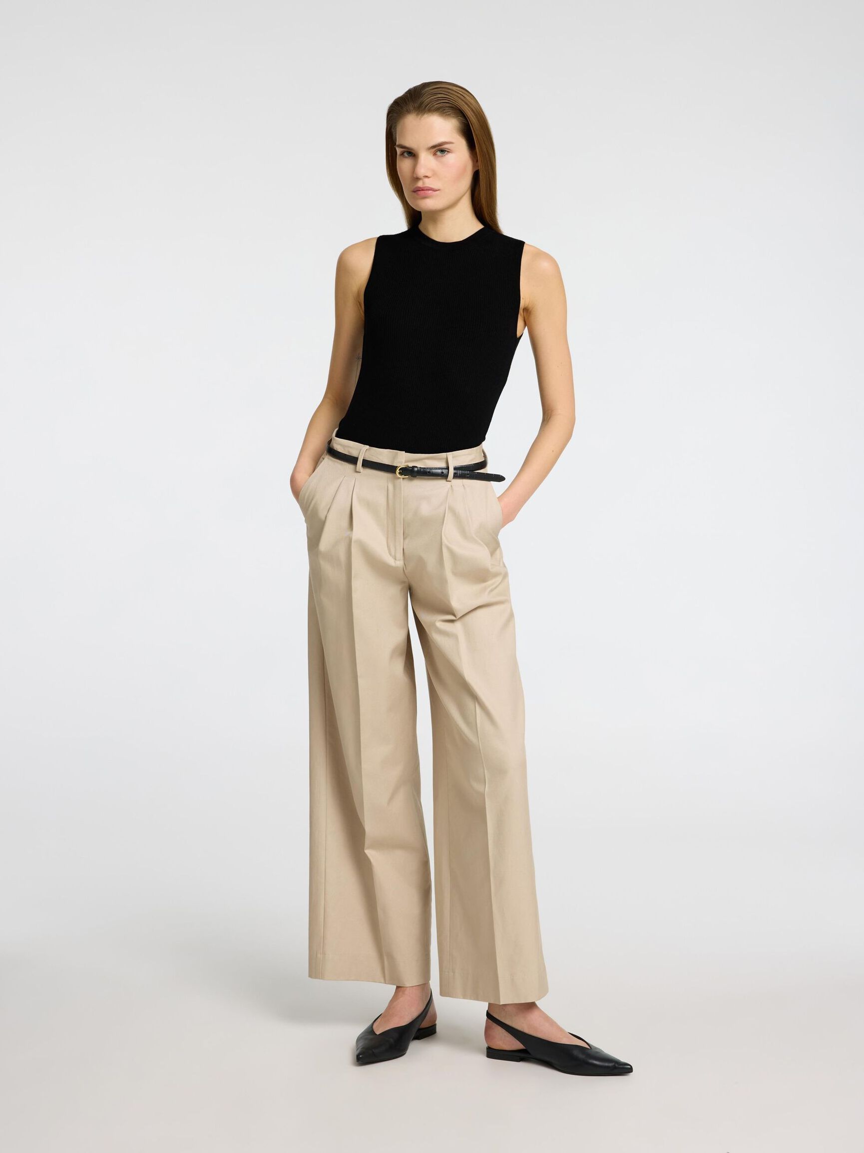WOLMIX GEBREIDE TOP, Black, highres
