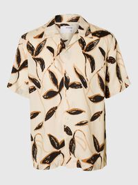 PRINTED SHORT SLEEVED SHIRT, Egret, highres