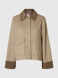 Selected BOXY FIT SHORT JACKET, Greige, highres - 16099378_Greige_001.jpg