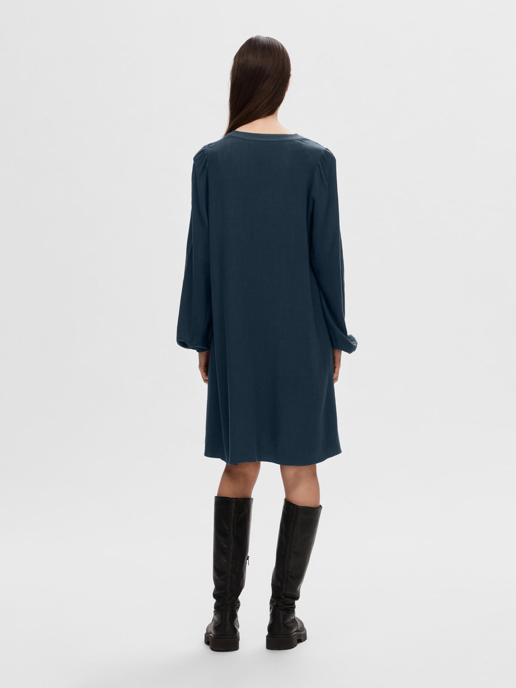VISCOSEMIX MINI JURK, Dark Sapphire, highres