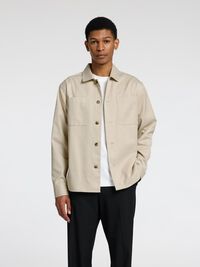 FORMAL OVERSHIRT, Oatmeal, highres